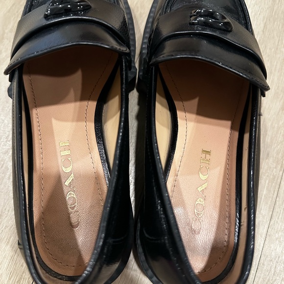 Coach Black Chunky Sole Loafers - Picture 5 of 9